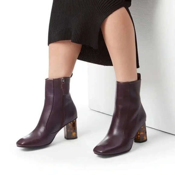 Kurt Geiger London Stride 70 Bootie Smooth Leather Black size 38 US 7.5 Heels - Picture 16 of 16